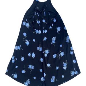 Black n Blue, (Dandelions) Convertible dress